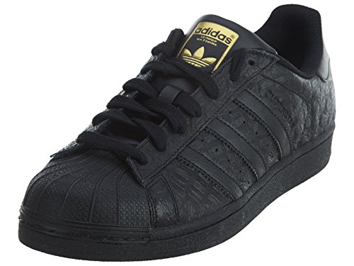 adidas Originals Superstar Shoe, Zapatillas de Moda Hombre, Core Negro Negro Oro Metálico, 40 2/3 EU