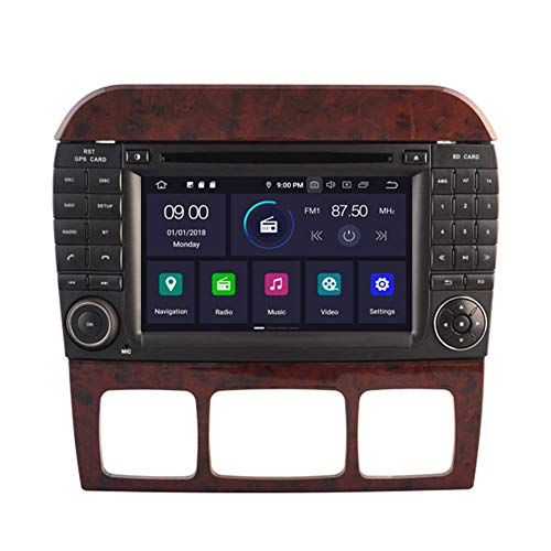 Android 10 Car DVD GPS Radio Estéreo Unidad Principal Navegación 64GB BT 4GB Ram WiFi para Mercedes Benz S Class W220 199 - -2006 Bluetooth Steeirng Wheel Control
