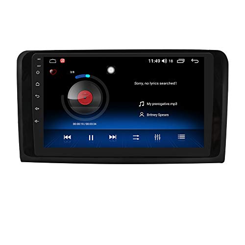 Android 10 Car Radio Stereo con Sistema de Pantalla táctil de 9 Pulgadas para Benz ML-Class W164 (2005-2012) y GL-Class X164 (2005-2012), Compatible con navegación GPS Bluetooth WiFi EQ USB SWC