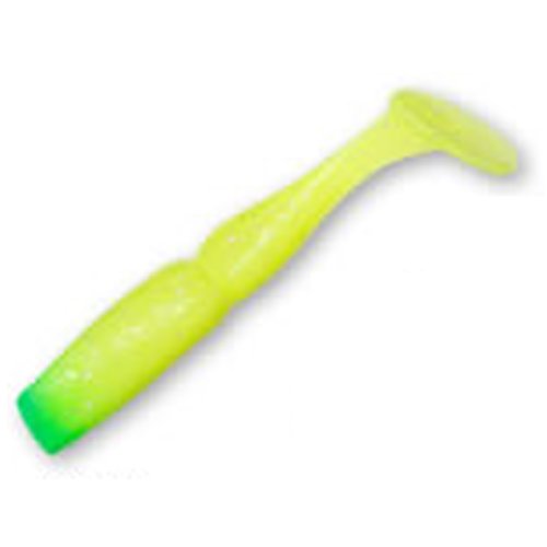 Aqua Wave Minnow de silicona Spark Tail 90 mm Color amarillo/verde Paquete de 5 pececillos para la pesca al Black Bass