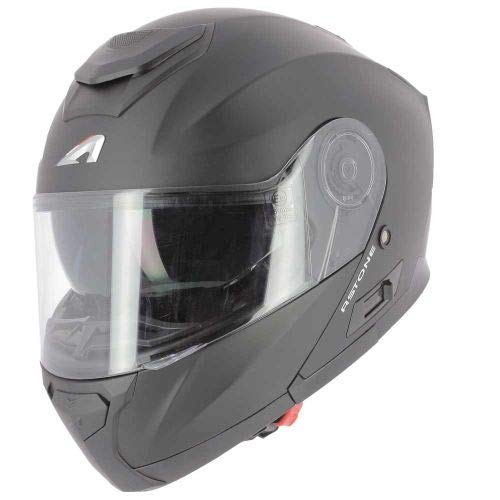Astone Helmets - RT900 monocolor - Casque modulable - Casque de moto polyvalent - Casque modulable homologué - Casque de moto en polycarbonate - matt black L