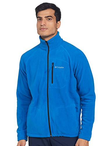 Columbia Men's Fast Trek II Front-Zip Fleece Jacket, Warm Comfort, Bright Indigo, 6X Big