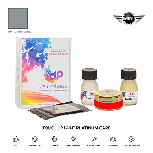 DrawndPaint for/Mini Cooper Countryman All4 / Light White - B15 / Touch-UP Paint System Exact-Match/Platinum Care