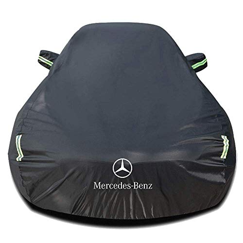 Funda de coche compatible con Mercedes-Benz Clase E Sedan/Wagon/Coupe/Cabrio, para todo tipo de clima, impermeable, resistente al viento, a prueba de polvo (color: negro algodón, tamaño: CABRIO)
