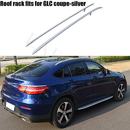 LAFENG Baca plateada para portaequipajes de techo de aleación de aluminio para Mercedes Benz GLC Coupe de 2016, 2017, 2018, 2019.