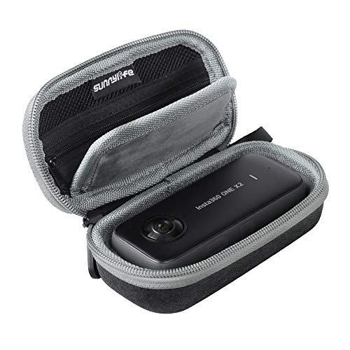 Linghuang - Mini bolsa de almacenamiento para cámara de fotos Insta360 One X/ X2 (carcasa dura impermeable con correa para cámara de fotos, 145 x 77 x 50 mm)