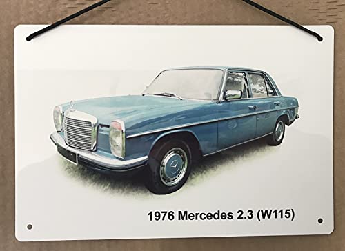 Mercedes 2.3l (W115) 1976 - Placa de aluminio (200 x 300 mm)