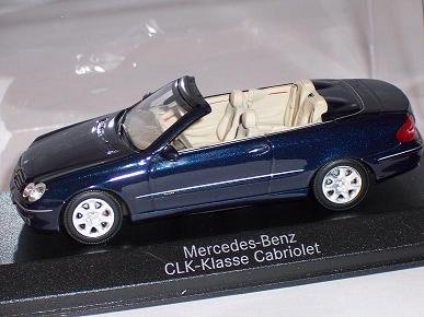 Mercedes Benz CLK Cabrio A209 Tansanit Blau 2002-2010 1/43 Modelo Auto