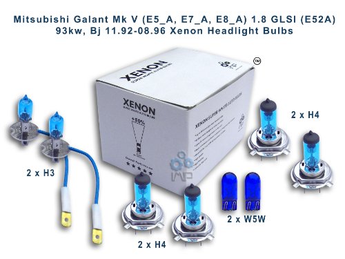 Mitsubishi Galant Mk V (E5_A, E7_A, E8_A) 1.8 GLSI (E52A) 93kw, Bj 11.92-08.96 Xenon Headlight Bulbs H3, H4, H4, W5W