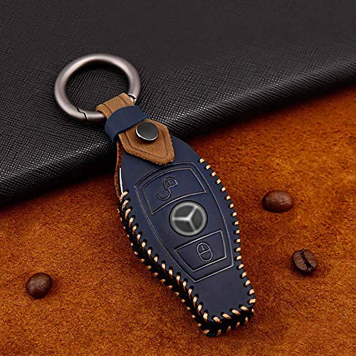Para Mercedes Car Key Cover Funda de cuero de primera calidad para llavero Protector de soporte Para Mercedes Clase C Clase E Clase G Clase R Clase S Serie Sl Clase M Sprinter Control remoto