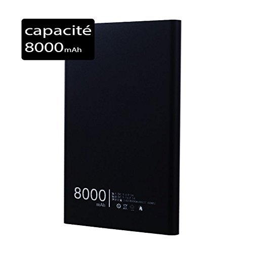 Power Bank Batería de Reserva Externo Slim 8000 mAh para HTC One Mini, Color Negro