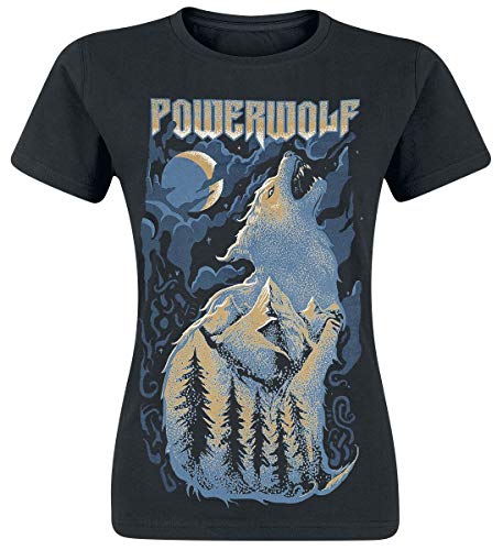 Powerwolf Demons Are A Girl'S Best Friend Mujer Camiseta Negro M, 100% algodón, Regular
