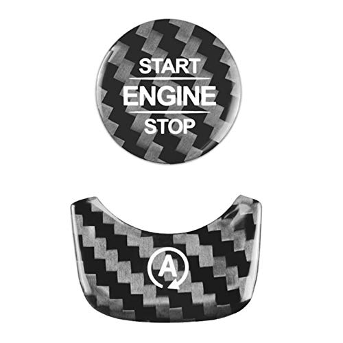 PREPP Etiqueta engomada del botón de Arranque del Motor de Fibra de Carbono Ajuste para Mercedes Benz A B GLB Class W177 GLB X247 W247 CLA AMG 2020