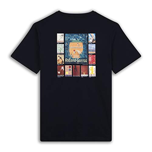 ROLAND GARROS Mosaique 2020 - Camiseta de Mosaico de Mosaico, Color Azul Marino, de algodón, para Hombre, Talla XS, Hombre, Azul Marino, Extra-Large