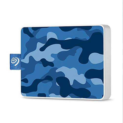 Seagate Technology One Touch SSD, 500 GB, Disco duro externo portátil SSD, Azul, USB-C, USB 3.0 para PC y Mac, 1 año Mylio Create, 2 meses Adobe CC Photography (STJE500406)