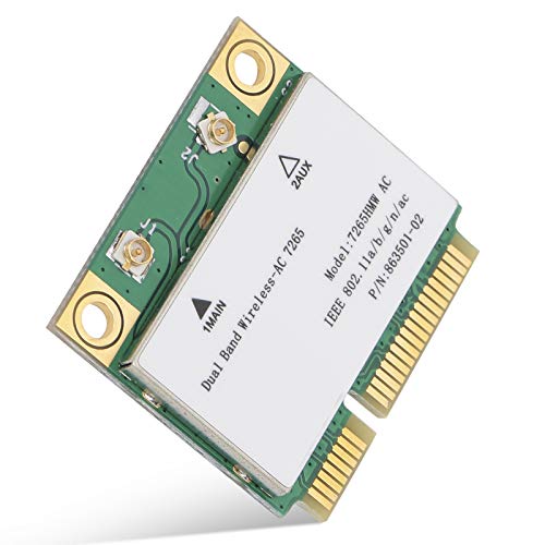 Tarjeta Mini PCI-E WiFi, Adaptador inalámbrico de Doble Banda, Tarjeta de Red inalámbrica de Interfaz 802.11AC Half Mini PCI-E, Soporte de Velocidad máxima 867Mbps