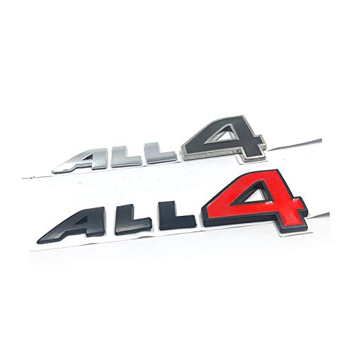 TAYDMEO Las 4 calcomanías de la carrocería del Coche de Metal de aleación de Zinc Emblem ALL4, para Mini Cooper S