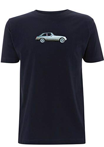 Time 4 Tee MGB GT - Camiseta clásica para Coche de los años 70 Azul Azul Marino L