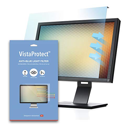 VistaProtect - Filtro de Anti Luz Azul y Protector Premium para Pantallas de Ordenador & Monitores, Desmontable (Universal de 20" a 22" Pulgadas)