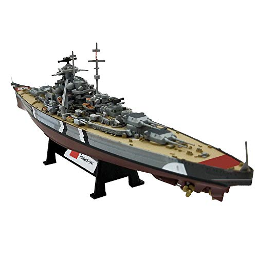 X-Toy 1/1000 Escala Militar Modelo Plástico, KM Bismarck Alemán Marina De Guerra, Juguetes Y Regalos para Adultos, 9.4 X 2 Pulgadas