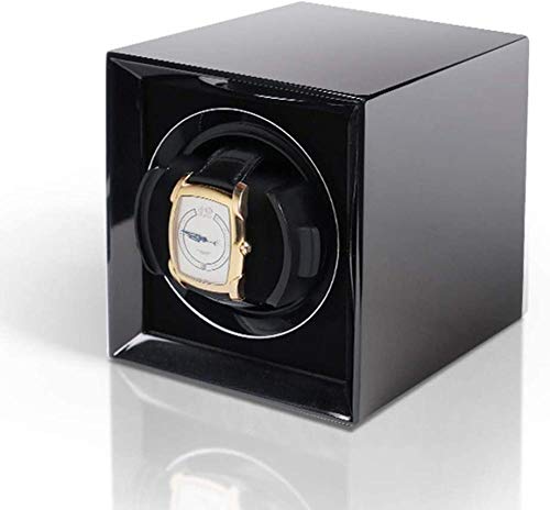 YAYY Caja enrolladora de Relojes de Alta Gama Utilizada para el bobinado automático de Relojes mecánicos de Alta Gama Colección de Pantallas de Relojes Madera Maciza Hecho a Mano Negro-Negro Upgrade