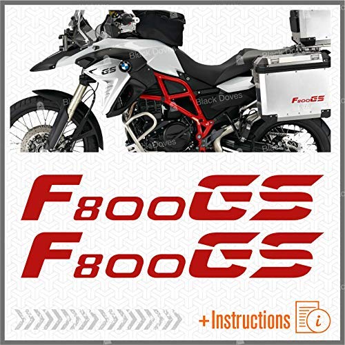 2pcs Adhesivo Compatible con Motocicletas F800 GS BMW Motorrad F 800 (Red)