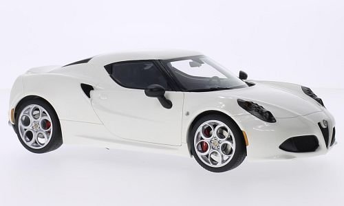 Alfa Romeo 4C, metálico-blanco, 2013, Modelo de Auto, modello completo, AutoArt 1:18