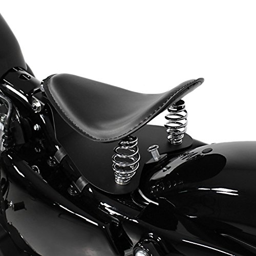 Asiento Solo de Muelles Compatible para Harley Davidson Sportster 883 Iron (XL 883 N) Craftride FL con Placa de Base