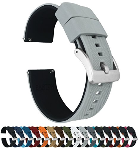 Barton - Correa de reloj de silicona Elite con liberación rápida. Color a elegir, medidas: 18 mm, 19 mm, 20 mm, 21 mm, 22 mm, 23 mm y 24 mm