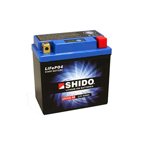 Batería 12 V 4,0 Ah (12 Ah) YTX14L-BS de iones de litio Shido XL CB ESPFI Sportster Custom Limited Edition B ABS XL2 17