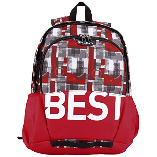 BESTLIFE Mochila unisex „TASKU“ mochila escolar, para el tiempo libre con compartimento para el portátil hasta 15,6 pulgadas (39,6 cm), rojo