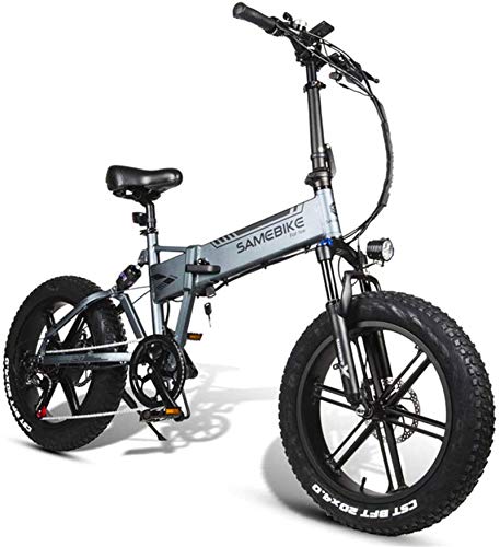 Bicicletas eléctricas para adultos Bicicleta eléctrica, bicicleta de montaña plegable luz 500W del motor de la batería de litio 48V10AH, resistencia 30-50km, asiento ajustable, amplio soporte de carga