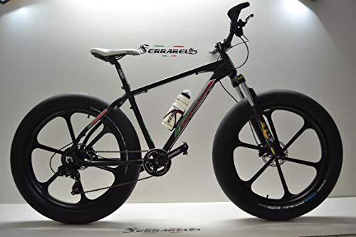 Cicli Ferrareis Montain Bike Fat Bike 26 x 4,5 Slick de aluminio 9 V Shimano Front discos hidráulicos