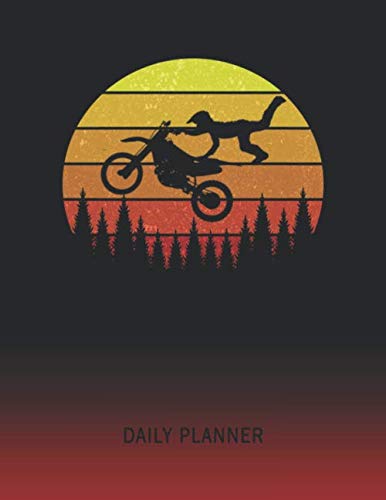 Daily Planner: Motocross Bike Stunt | 2021 - 2022 | Plan Each Day for 1 Year | Retro Vintage Sunset Cover | January 21 - December 21 | Planning ... | Plan Weeks Set Goals & Get Stuff Done