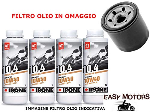 Desconocido Kit DE Mantenimiento DE Motor DE Aceite 10W40 IPONE + Filtro Olio Aprilia SL Falco 1000 98/04
