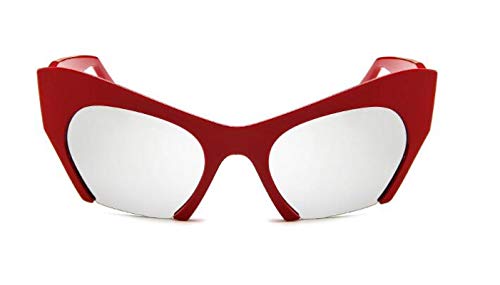 Gafas De Sol Nuevas Gafas De Sol Semi Sin Montura para Mujer, Gafas De Sol Transparentes De Diseñador De Marca para Mujer, Gafas De Sol De Moda Vintage Rsilver