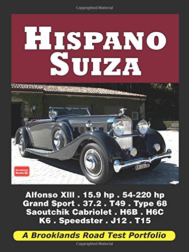 Hispano Suiza Road Test Portfolio (Brooklands Books Road Tests Series)