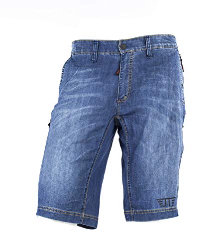 Jeanstrack Heras Jeans Pantalon Corto de Mountain Bike, Unisex Adulto, Dirty, XL