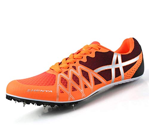 JJZXLQ Spike Running Sprint - Zapatos deportivos profesionales para niños, ligeros, transpirables, para pista y campo, zapatos atléticos profesionales, C,43