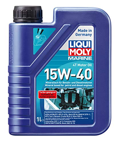 Liqui Moly 25015 Marine - Aceite de Motor, 4T, 15W-40, Booklet, 1 L