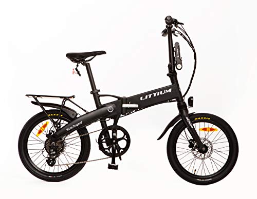 Littium Bicicleta eléctrica Ibiza Dogma 03 10.4A Negra, Adultos Unisex, Black, Plegable