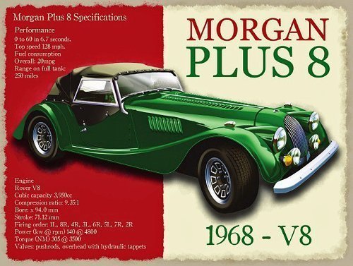Morgan Plus 8 Metal Sign (OG LS)