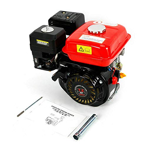 Motor de gasolina rojo de 4 tiempos, 5,1 kW, un solo cilindro, 7,5 CV, motor de 20 mm de eje.