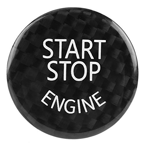 Motor del coche Arranque Botón de paro Interruptor Cubierta Ajuste Fibra de carbono negra Llavero del llavero de encendido Para 1~7 Serie F20 F21 F22 F23 F30 F31 F32 F33 F11 F30 F12 F13 F01 F02