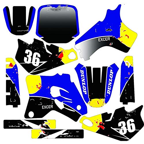 Pegatinas de gráficos de Motocicletas Calcomanías de Fondo for Yamaha yz80 yZ 80 1993 1994 1995 1996 1997 1998 1999 2000 2001 Motocross Pegatinas (Color : Maroon)
