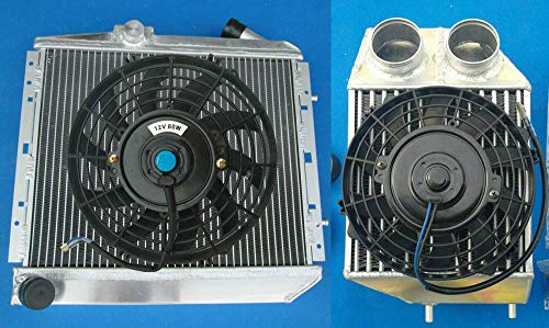 Radiador de aluminio + interenfriador para Re-nault Super 5 R5 9/11 GT Turbo 1.4L B/C37 B/C40 L42 MT 1981-1991 5 pulgadas lateral o con ventiladores (ventiladores interenfriadores radiadores)