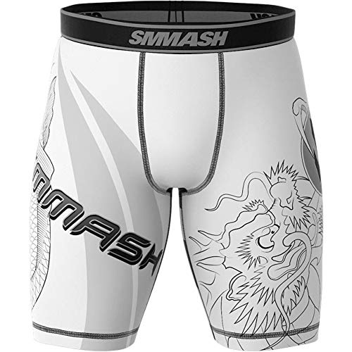 SMMASH KOI Pantalones Cortos para Hombre Vale Tudo para Artes Marciales, Kick Boxing, Muay Thai, K1 y Entrenamiento de Gimnasio (M)