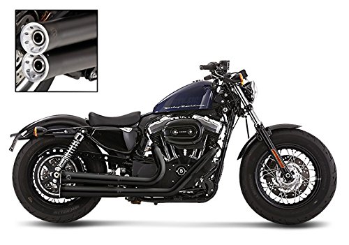 Tubo de Escape Sistema Falcon para Harley Davidson Sportster 1200 CB Custom (XL 1200 CB) 13-16 negro