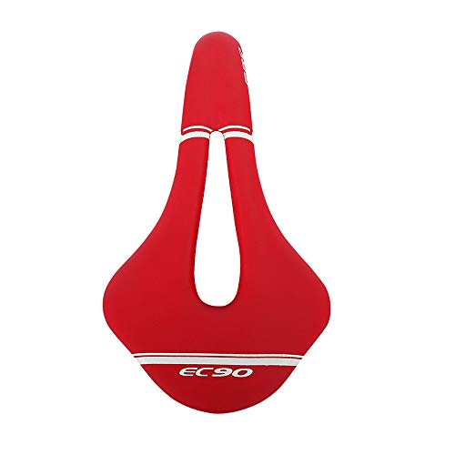 VOANZO Sillín de Bicicleta Ciclismo Soft EVO Saddle Bike Seat para MTB Road Mountain Bike Accesorios (Rojo)