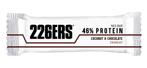 226ERS Neo Bar Protein, Barritas Proteína Bajas en Ázucar, Sin Gluten y Enriquecidas con Magnesio y Vitaminas, Coco & Chocolate - 24 barras x 50g